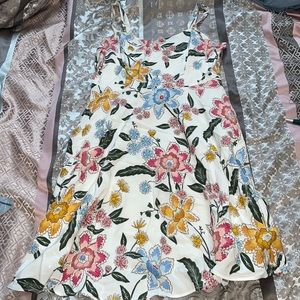 Cream floral dress